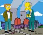 Charles Montgomery Burns e Waylon Smithers, proprietário da central nuclear de Springfield e o seu assistente