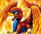 Skylander Sunburn, um dragão alado. Skylanders Fogo