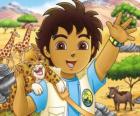 Diego e o Bebê Jaguar ajudar os animais em perigo na serie Go, Diego, Go!