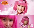 Stephanie, a menina protagonista de Lazy Town que ama a cor rosa