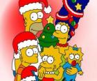 Os Simpsons desejando-lhe um Feliz Natal