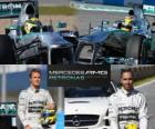 AMG Mercedes Petronas F1 Team 2013, Nico Rosberg e Lewis Hamilton