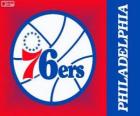 Logo Philadelphia 76ers, Sixers, equipe da NBA. Divisão do Atlântico, Conferência Leste