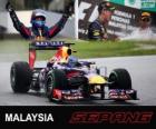 Sebastian Vettel comemora sua vitória no Grande Prêmio da Malásia 2013
