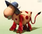 A vaca Ermintrude, um dos personagens de Carrossel Mágico