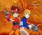 Max e Rex, dois dos protagonistas em Dinossauro Rei, Dinosaur King