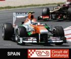 Adrian Sutil - Force India - Circuit de Catalunya, Barcelona, 2013
