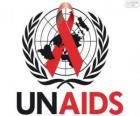 Logo UNAIDS. Programa conjunto das Nações Unidas sobre HIV / AIDS