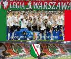 Légia Varsóvia, campeão Ekstraklasa 2012-2013, liga de futebol da Polônia