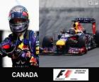 Sebastian Vettel comemora sua vitória no Grand Prix do Canadá 2013