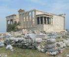 O Templo de Erecteion, Atenas, Grécia