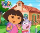 Dora e Botas vão para a escola