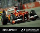 Fernando Alonso - Ferrari - Grand Prix de Cingapura 2013, 2º classificado
