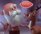Papai Noel com Rudolph