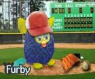 Furby joga beisebol