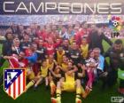 Atlético de Madrid, campeão da liga espanhola de futebol 2013-2014