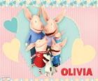 Olivia o leitãozinho com a família