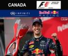 Daniel Ricciardo comemora sua vitória no GP do Canadá de 2014 2014