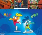 Ole e Hop, mascotes do Campeonato Mundial de Basquetebol de 2014