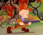 Hortelino Troca-Letras, Elmer Fudd em inglês, o caçador que tenta caçar Bugs Bunny