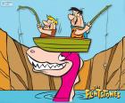 Fred Flintstone e Barney Rubble em um dia de pesca