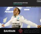 Lewis Hamilton comemora sua vitória o Grande Prêmio do Bahrain 2015