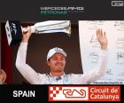 Nico Rosberg comemora sua vitória no Grande Prêmio da Espanha 2015