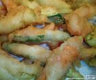 Tempura de vegetais, são empanados e frito legumes