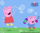 Peppa Pig e bolhas de sabão