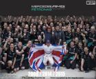 Lewis Hamilton, campeão do mundo de Fórmula 1 2015 com Mercedes. Seu terceiro título 2008, 2014 e 2015