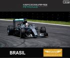 Lewis Hamilton, Mercedes, Grande Prêmio do Brasil 2015, segundo lugar