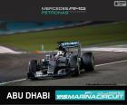 Lewis Hamilton, Mercedes, Grande Prêmio de Abu Dhabi 2015, segundo lugar