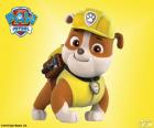 Rubble sabe tudo sobre skates e pranchas de snowboard. É o responsável da escavadeira. Paw Patrol