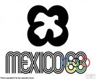 Logotipo e a mascote dos Jogos Olímpicos do México 1968, onde participaram 5516 atletas de 112 países