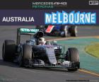 Lewis Hamilton, em segundo lugar, o Grand Prix da Austrália 2016 com sua Mercedes