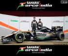 Sahara Force India F1 2016, formada por Nico Hülkenberg, Sergio Pérez e o novo VJM09