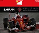 Kimi Räikkönen, segundo no Grande Prêmio do Bahrein 2016 com sua Ferrari