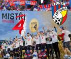 FC Viktoria Plzen, campeão Synot Liga 2015-2016, República Checa, seu quarto título da liga