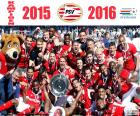 PSV Eindhoven, campeão de Liga holandesa Eredivisie 2015-2016, pela segunda vez consecutiva