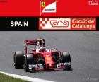 Kimi Räikkönen, segundo no Grande Prêmio da Espanha 2016 com sua Ferrari