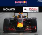 Daniel Ricciardo, segundo no Grand Grande Prêmio de Mônaco 2016 com sua Red Bull