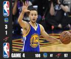 NBA finals 2016, jogo 4, Golden State Warriors 108 - Cleveland Cavaliers 97