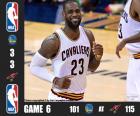 NBA finals 2016, jogo 6, Golden State Warriors 101 - Cleveland Cavaliers 115