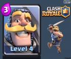 Cartão do cavaleiro, corpo a corpo um lutador duro, Clash Royale