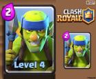 Cartão dos Goblins lanceiros, são uma grande defesa para suas torres contra ataques aéreos inimigos e cartas terrestres, Clash Royale