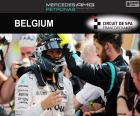 Nico Rosberg celebra sua sexta vitória da temporada para o Grande Prêmio da Bélgica 2016