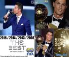 Prêmio de Cristiano Ronaldo, o melhor jogador dos 2016 FIFA, seu quarto prêmio (2016, 2014, 2013, 2008)