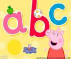 Peppa Pig e as letras abc