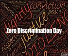 Dia Mundial de Zero Discriminação, 1 de março. Para acabar com a discriminação e celebrar a diversidade, a tolerância e a inclusão