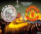 Ajax vs Manchester United. Final da Liga Europa 2016-2017, em 24 de maio no estádio Friends Arena em Estocolmo (Suécia)